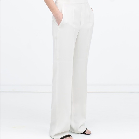 Sisley Pants - Stile Benetton Linen Pants, White XS